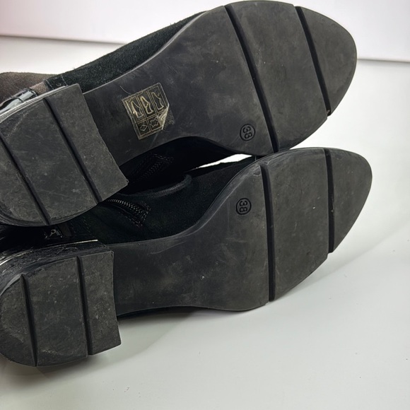 Gadea Black and Gray patent Leather Lace-up Ankle Boots - Picture 7 of 12